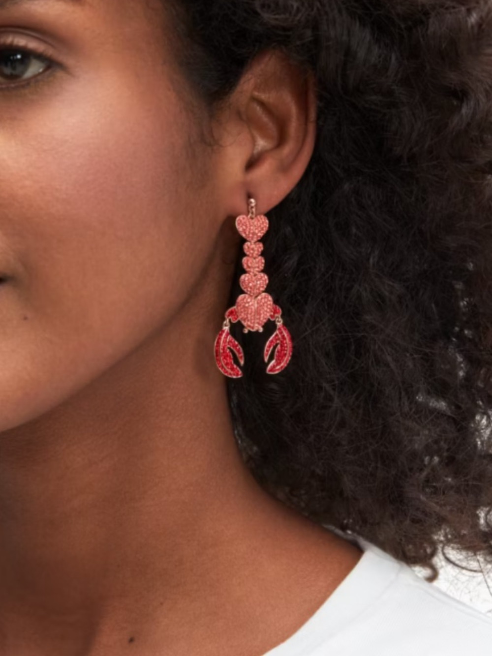 LIKE BRAND NEW! PERFECT! KATE SPADE NEW YORK “LOVE LOBSTER” STATEMENT EARRINGS